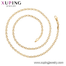 45011 xuping 18k vergoldet einfache Mode-Stil Keine Steinkette Halskette
